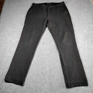 Betabrand Mens Dress Pant Sweatpants Charcoal Gray Heathered 36x33 1357-CH
